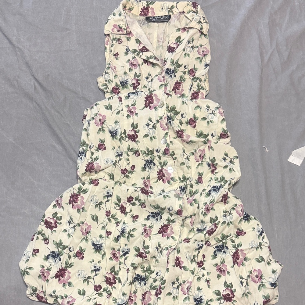 All that Jazz Floral Sleeveless Dress - Cream and Purple